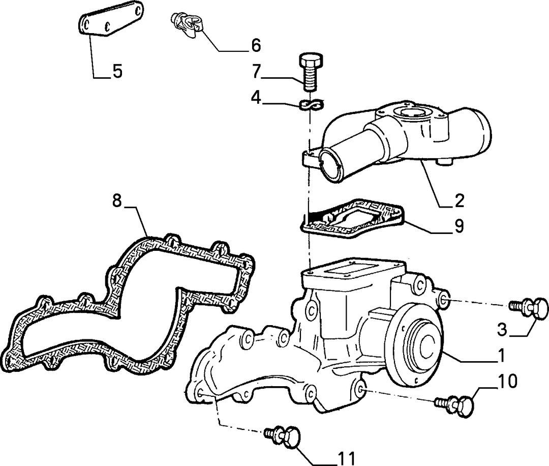 WATER PUMP AND LINES 6