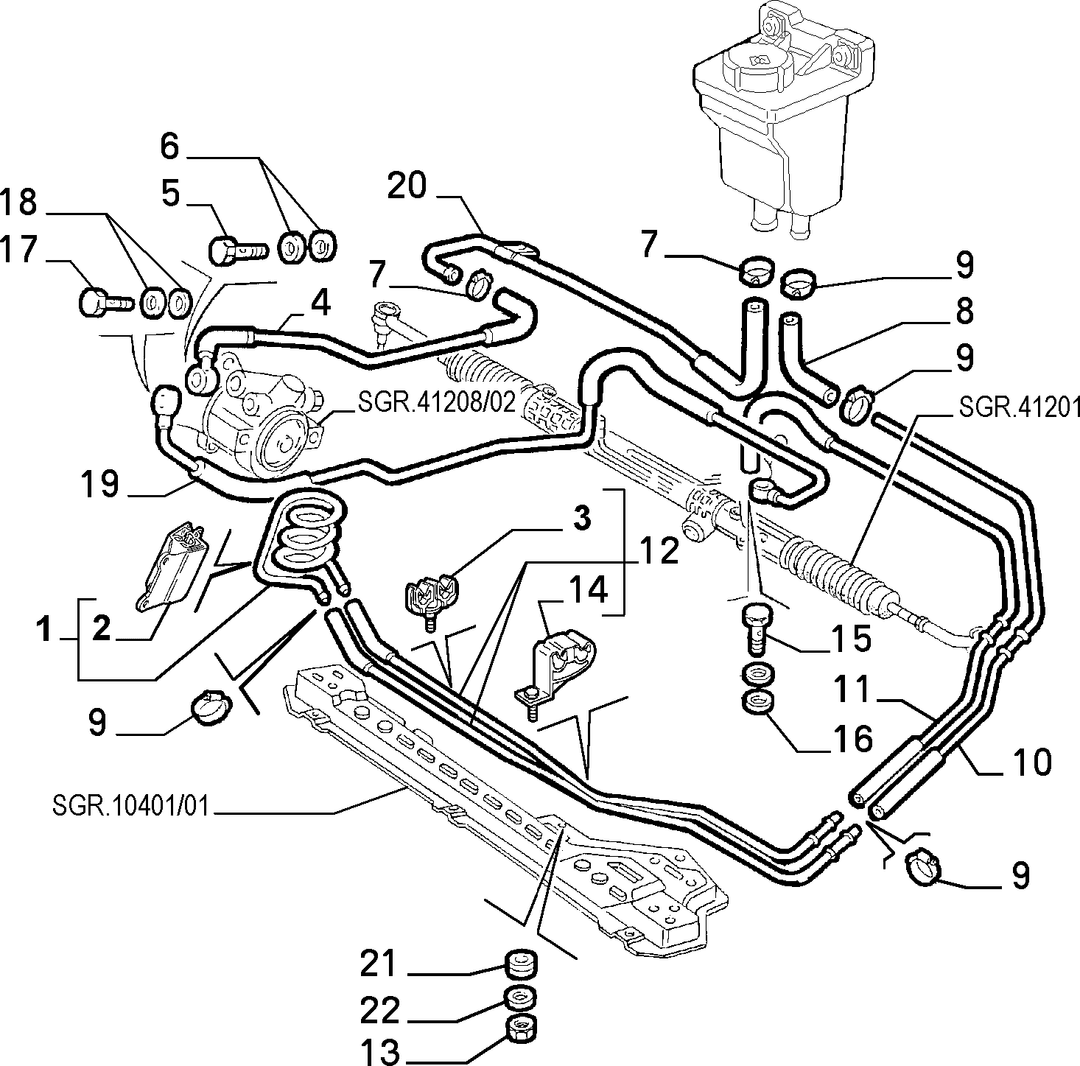 POWER STEERING HYDRAULIC SYSTEM 10