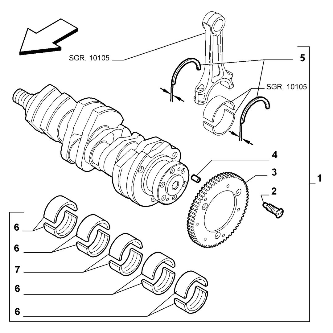 CRANKSHAFT AND FLYWHEEL 8