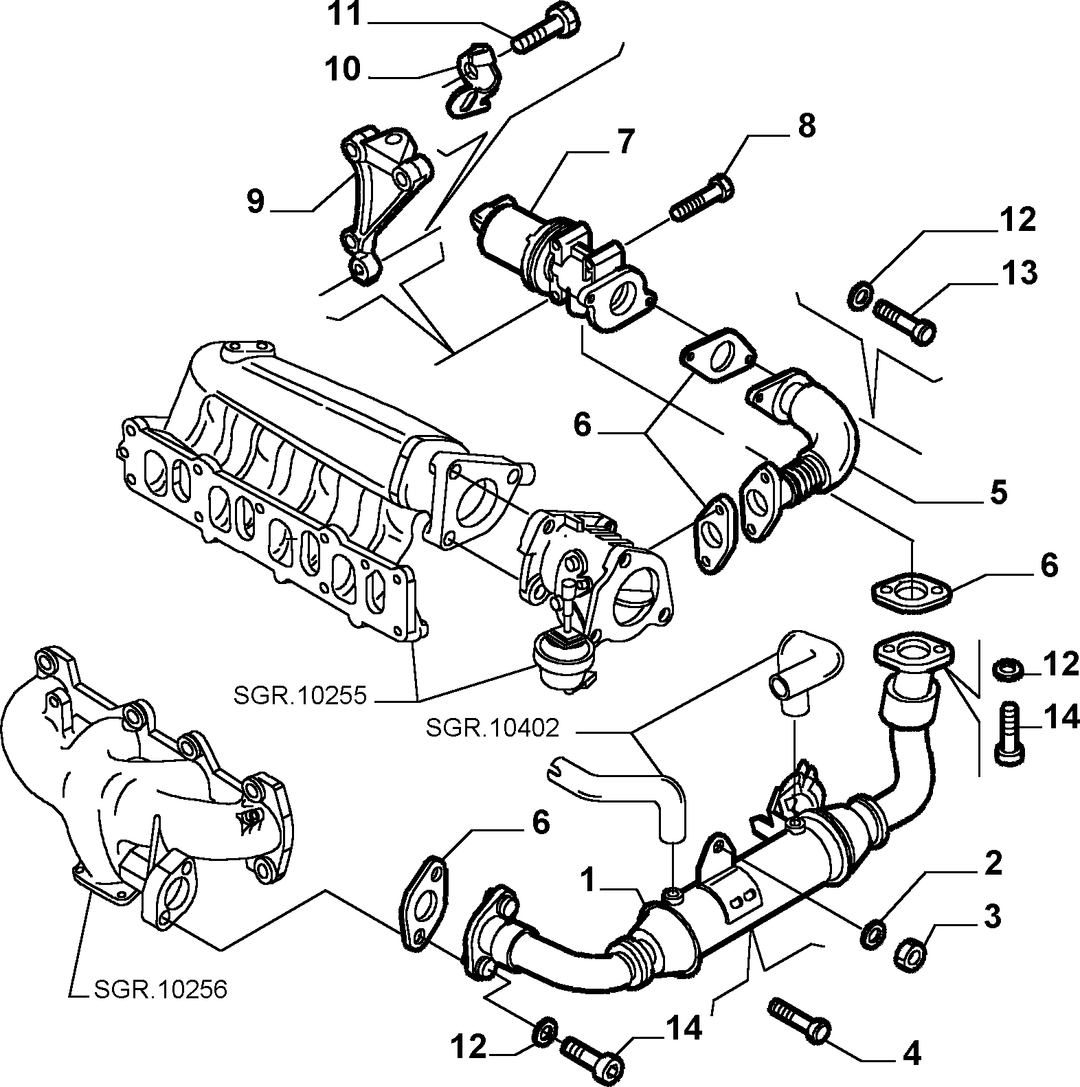 EXHAUST GAS CONTROL DEVICE 1