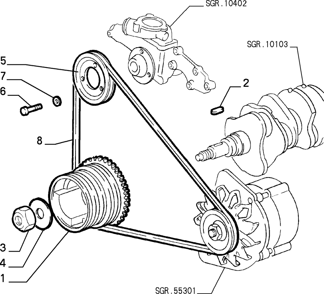 VARIOUS CONTROLS (BELTS AND PULLEYS) 1