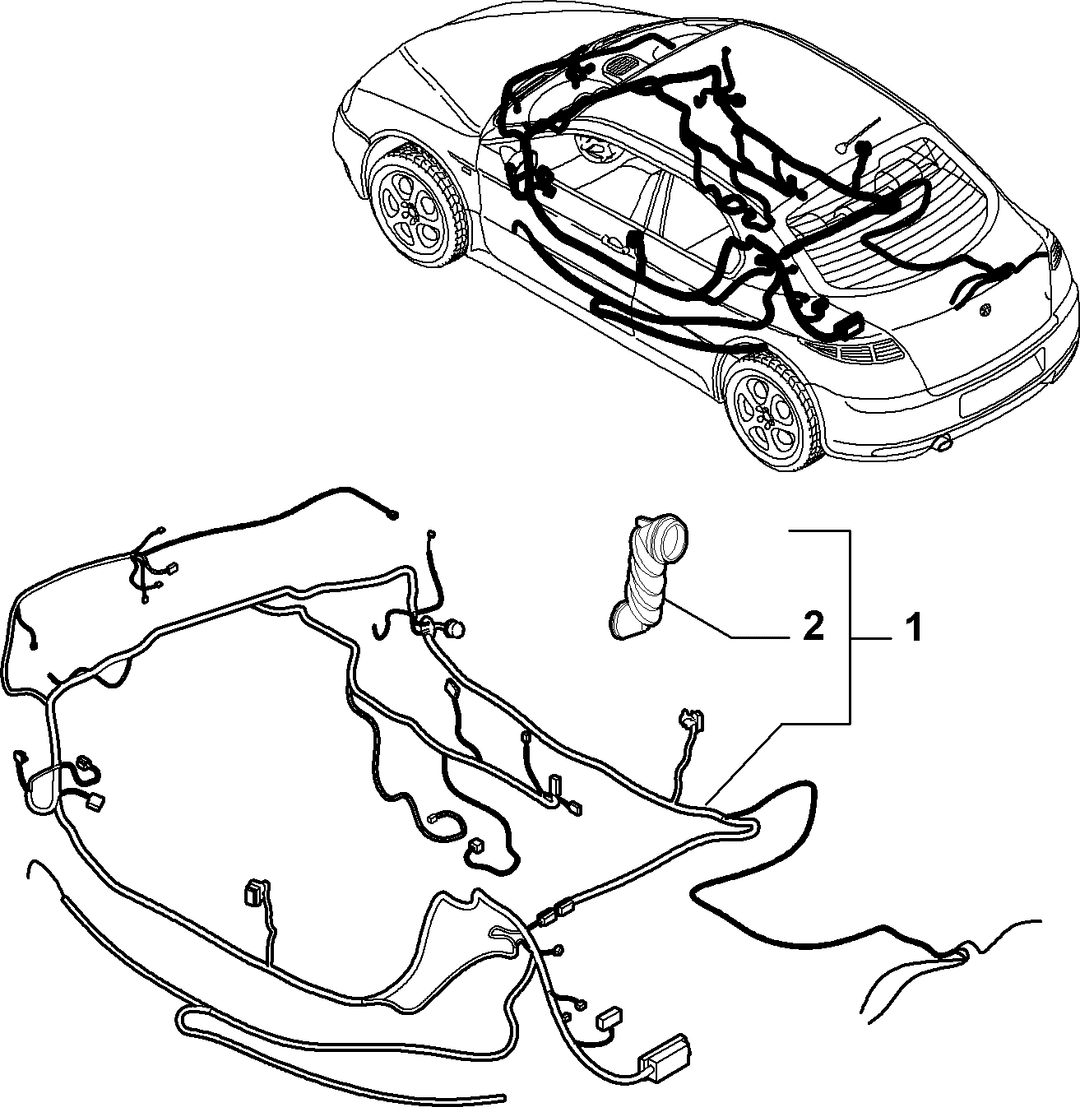 CABLE HARNESS (REAR SEAT) 2