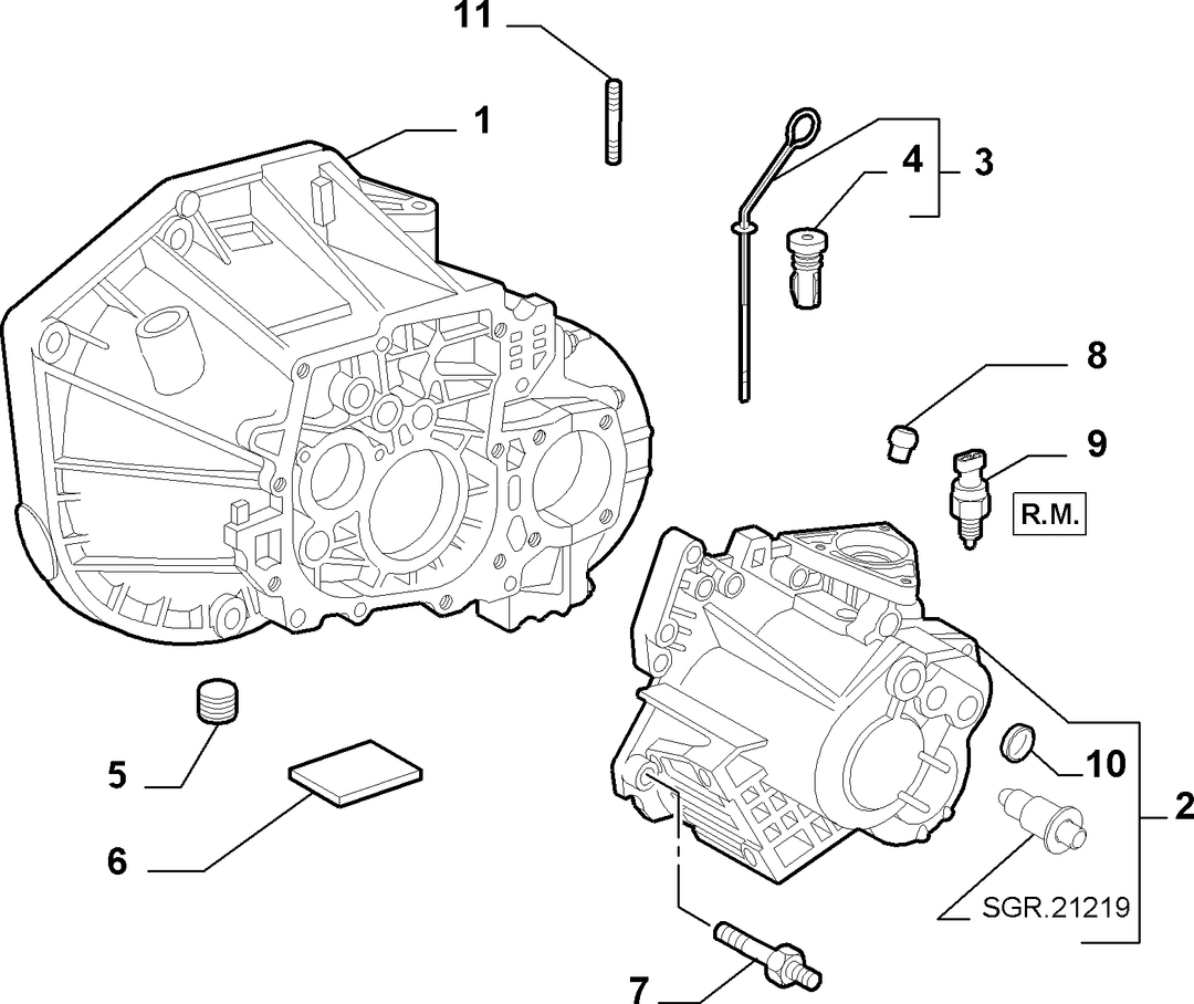 TRANSMISSION AND DIFFERENTIAL UNIT, CASING AND COVERS 7