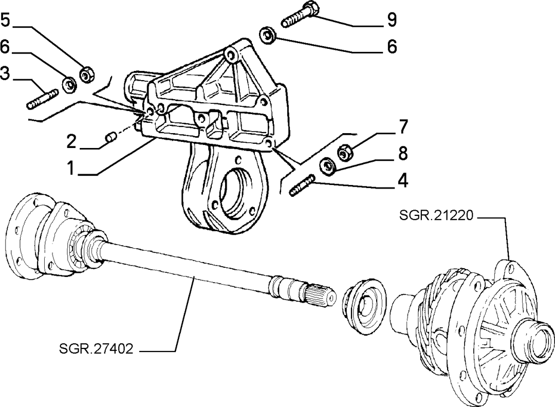 DRIVESHAFT MOUNTING 2
