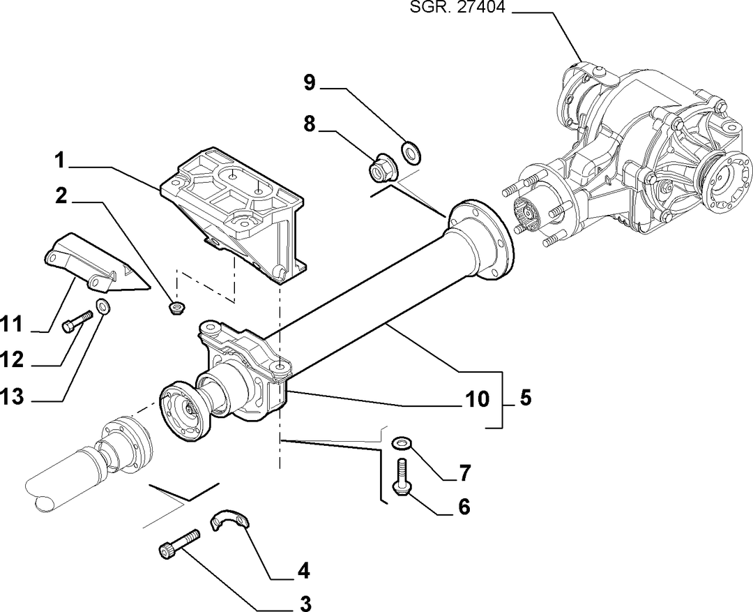 TRANSMISSION-TO-AXLE PROPELLER SHAFT 2
