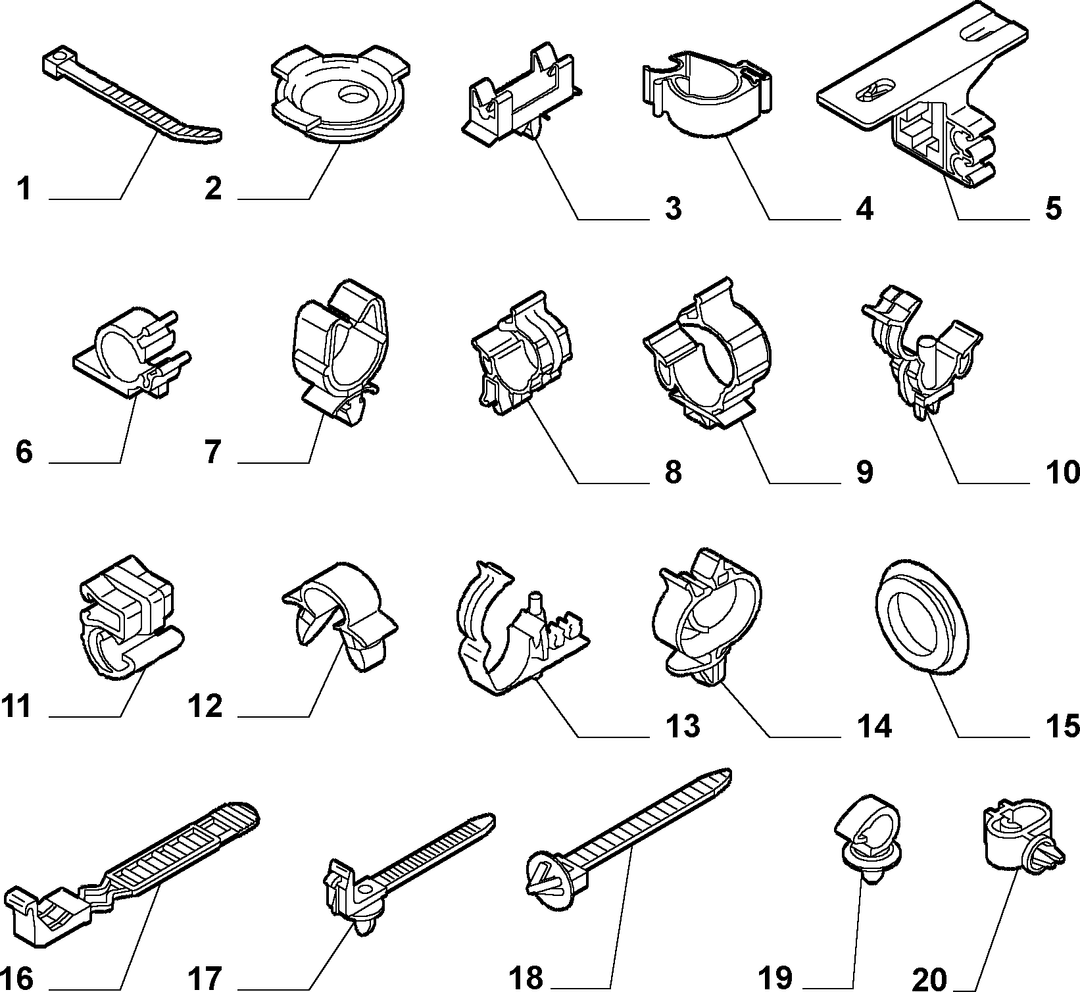 CABLE SET FIXINGS  4