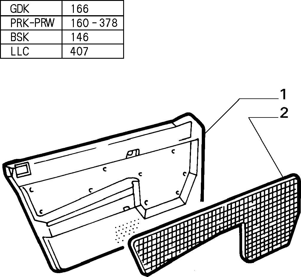 PANELS FOR REAR SIDE DOOR  2