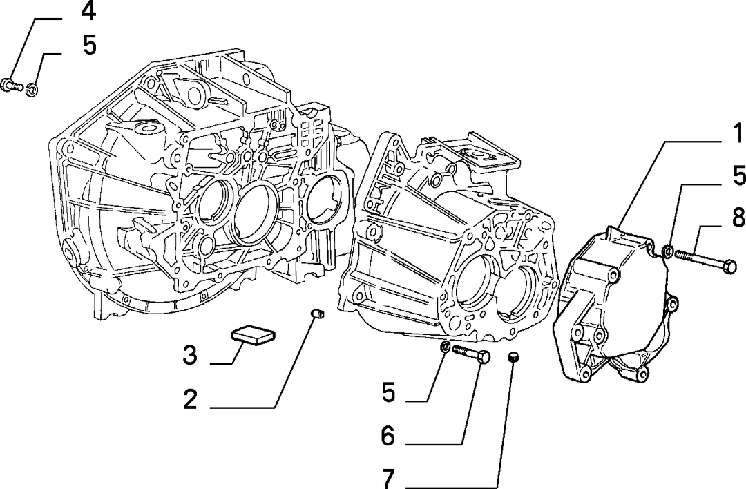TRANSMISSION AND DIFFERENTIAL UNIT, CASING AND COVERS 8