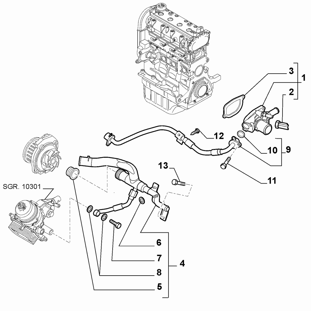 THERMOSTAT AND WATER PIPES 2