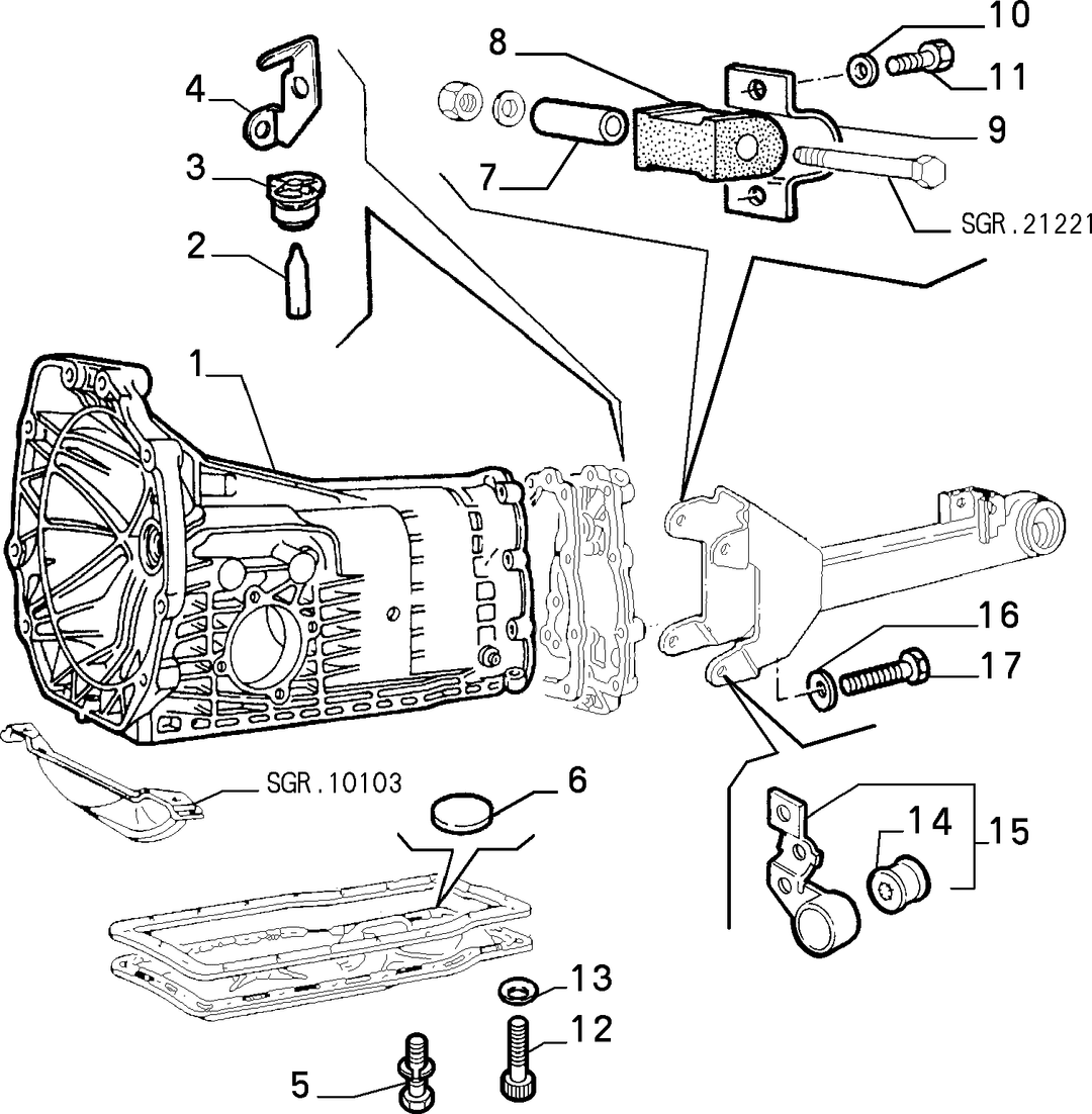 TRANSMISSION AND DIFFERENTIAL UNIT, CASING AND COVERS 1