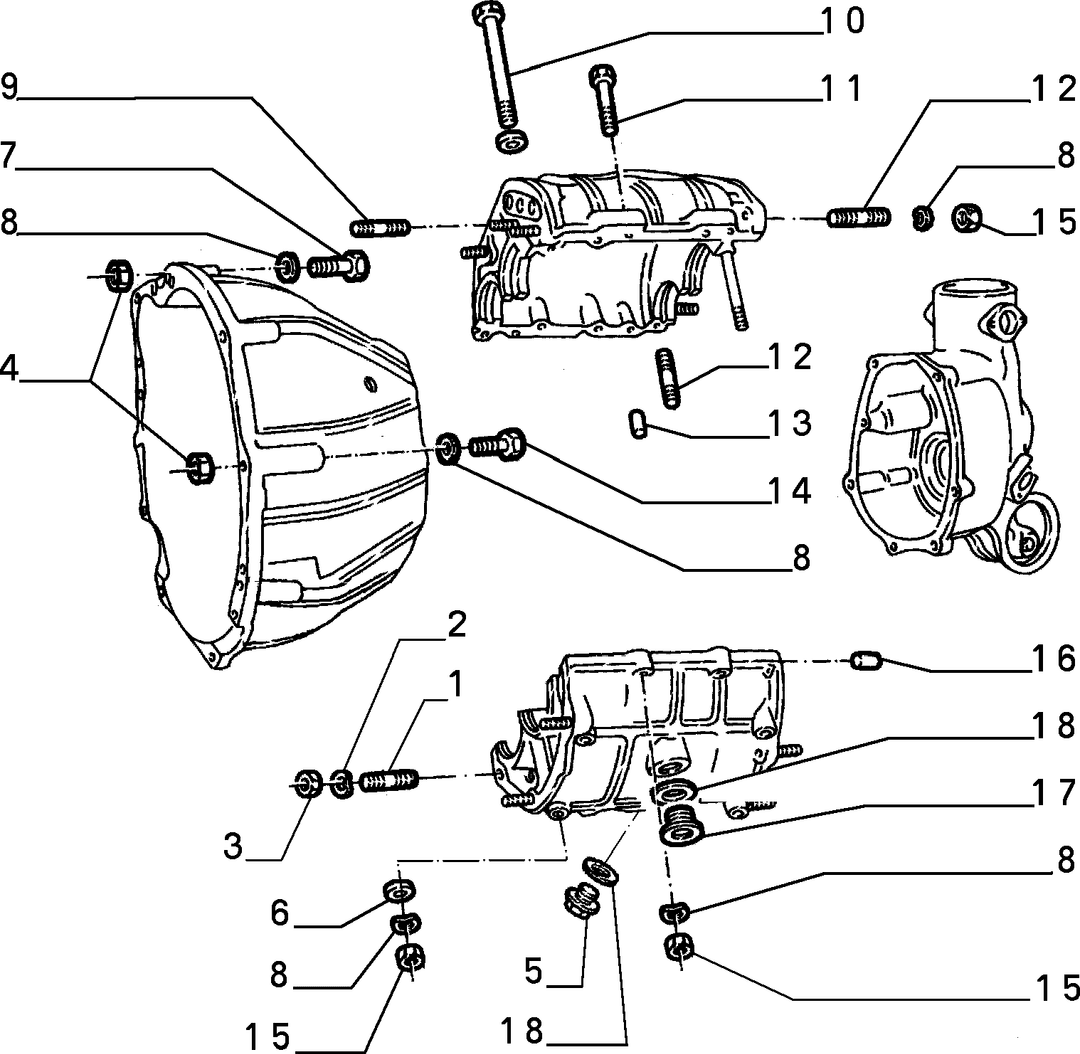 TRANSMISSION AND DIFFERENTIAL UNIT, CASING AND COVERS  2