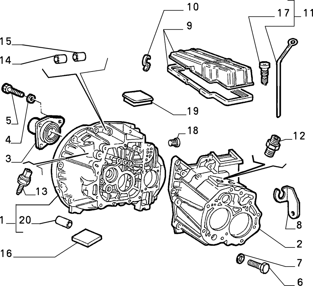 TRANSMISSION AND DIFFERENTIAL UNIT, CASING AND COVERS 9
