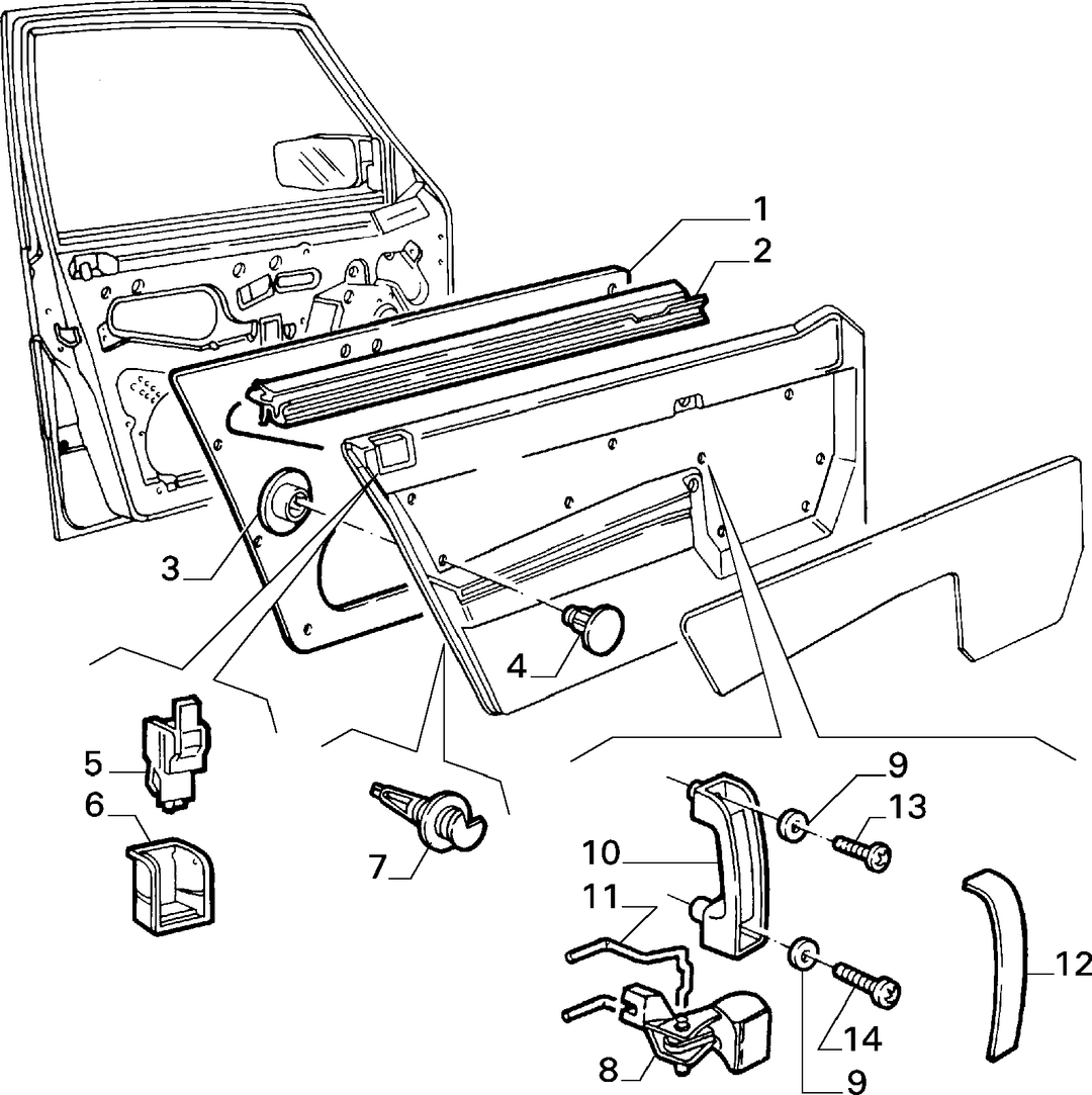 INTERIOR PANELS FOR FRONT SIDE DOORS  1
