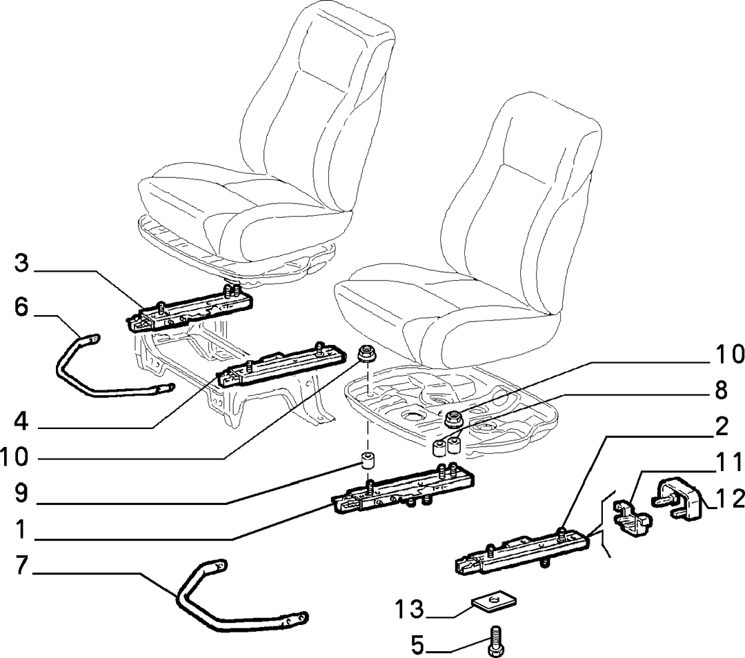 FRONT SEAT RAILS  1