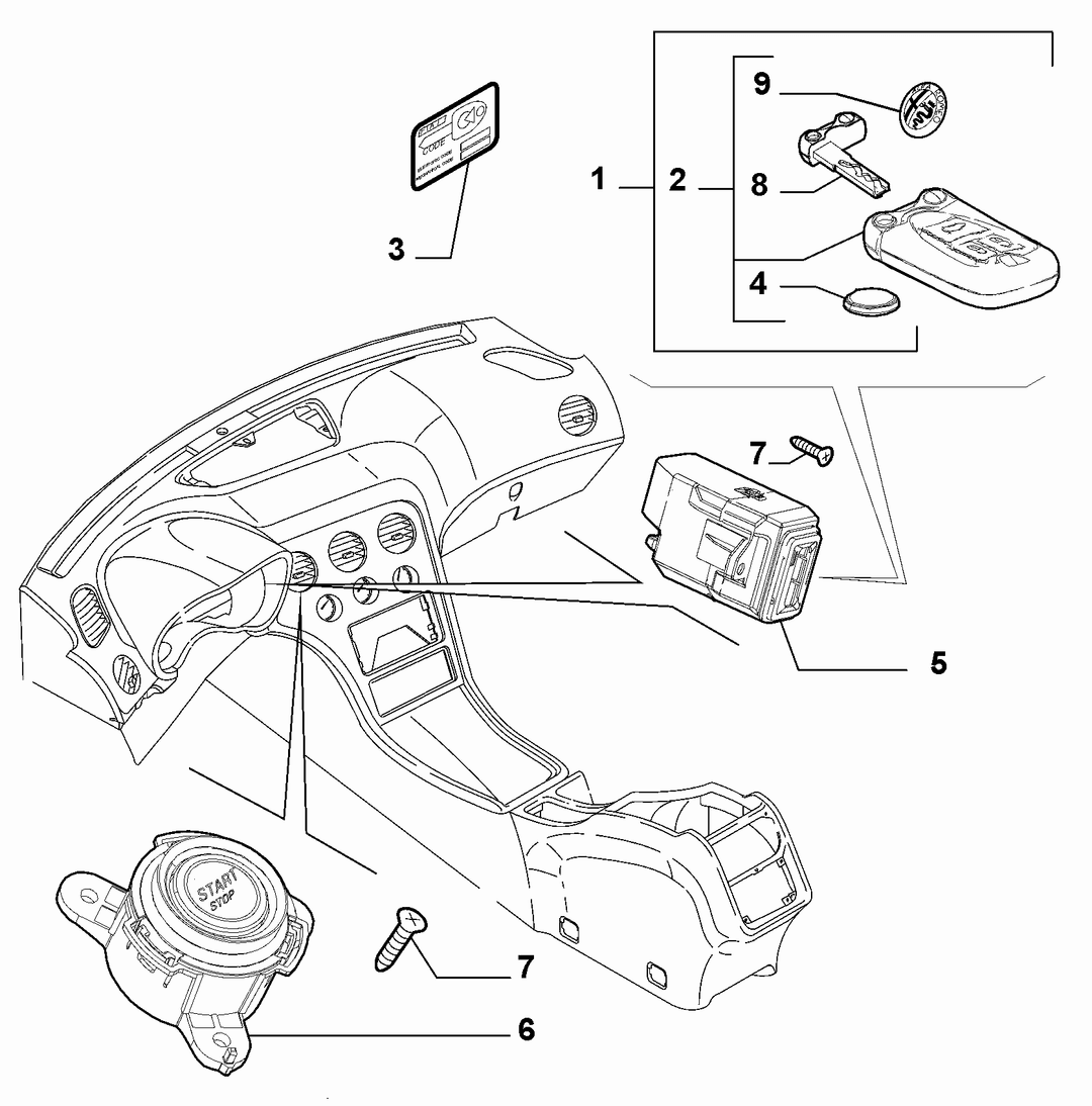 KEY SWITCH IGNITION 