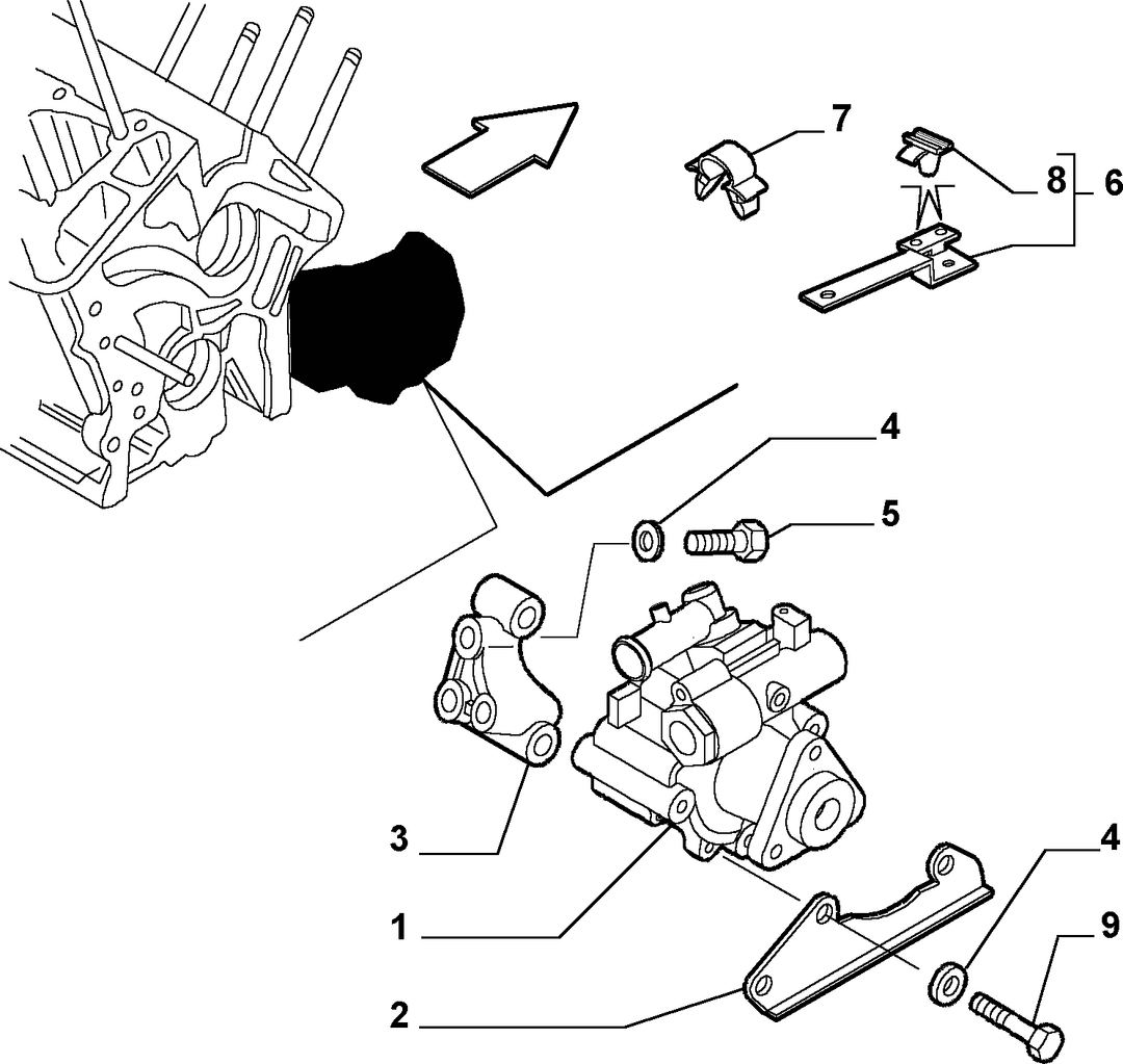 POWER STEERING PUMP 7