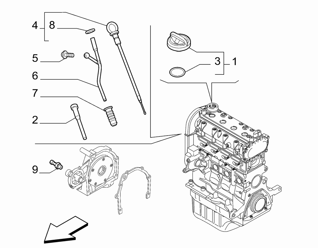 DIP STICK, CAP, TRANSMITTER AND PRESSURE ROD 3