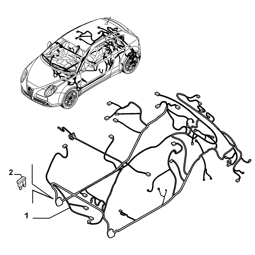 CABLE HARNESS (REAR SEAT) 1