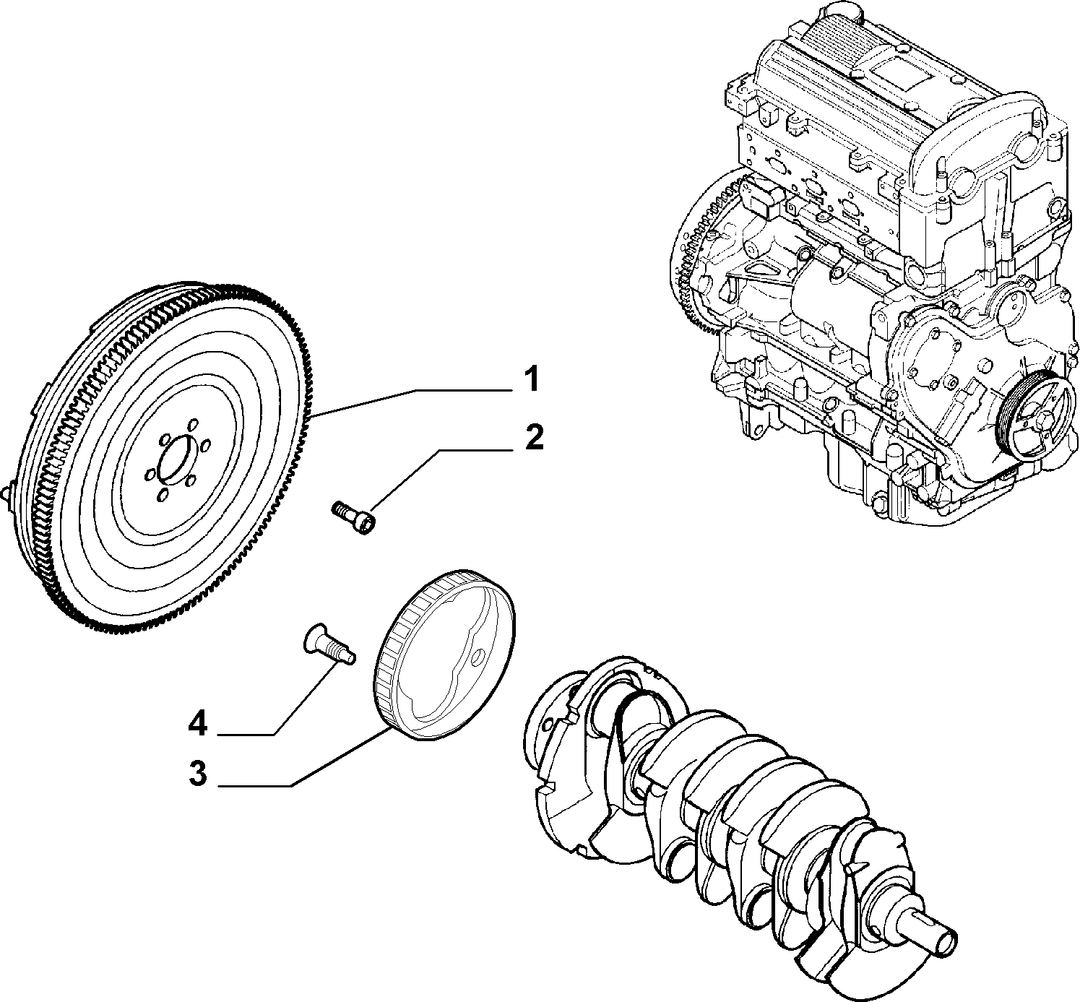 CRANKSHAFT AND FLYWHEEL 2