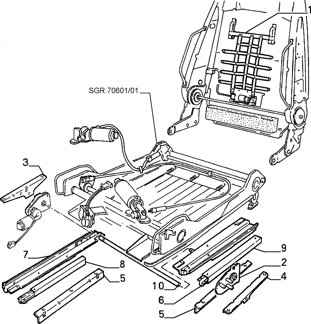 FRONT SEAT RAILS