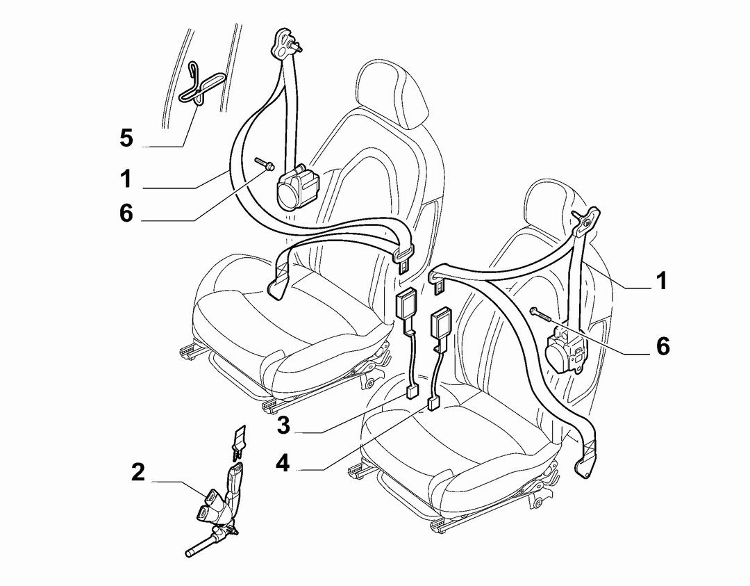 FRONT SEAT BELTS