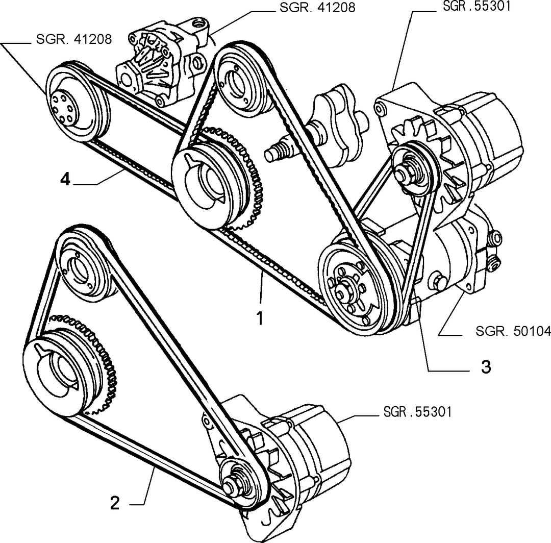 VARIOUS CONTROLS (BELTS AND PULLEYS) 4