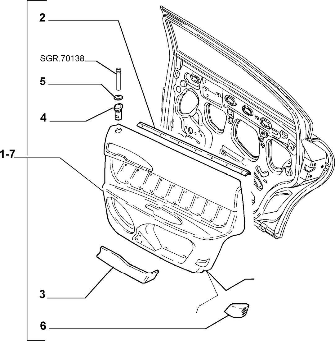 PANELS FOR REAR SIDE DOOR 2