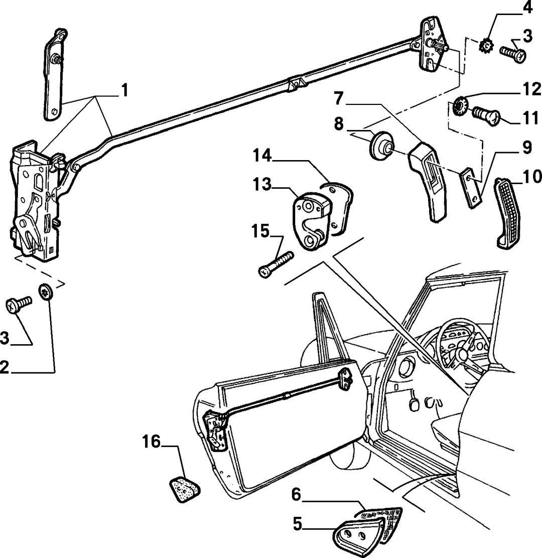 LOCKS AND CONTROLS FOR FRONT SIDE DOORS  2
