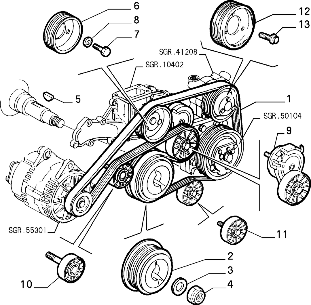 VARIOUS CONTROLS (BELTS AND PULLEYS) 8