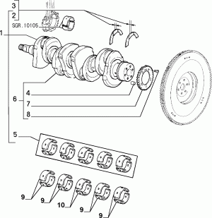 CRANKSHAFT AND FLYWHEEL