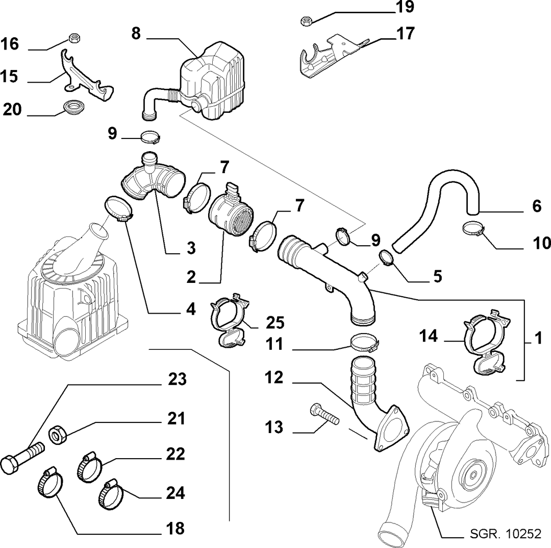 AIR FILTER AND PIPING 7