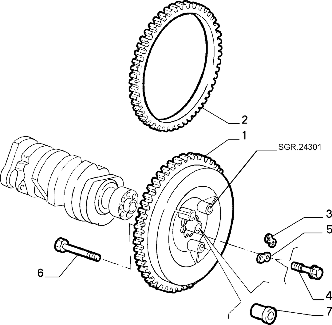 CRANKSHAFT AND FLYWHEEL 2