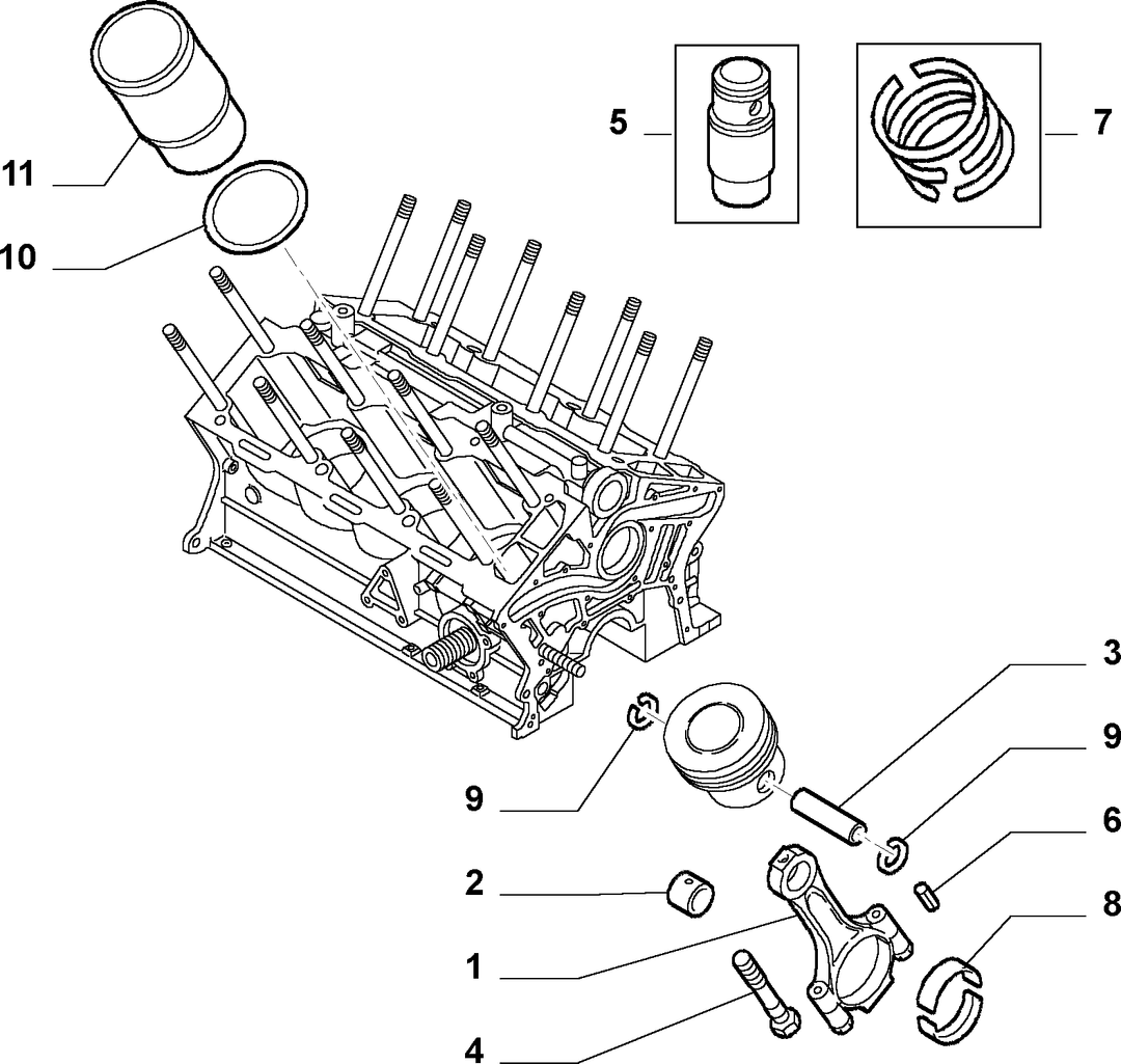 CONNECTING RODS AND PISTONS 5