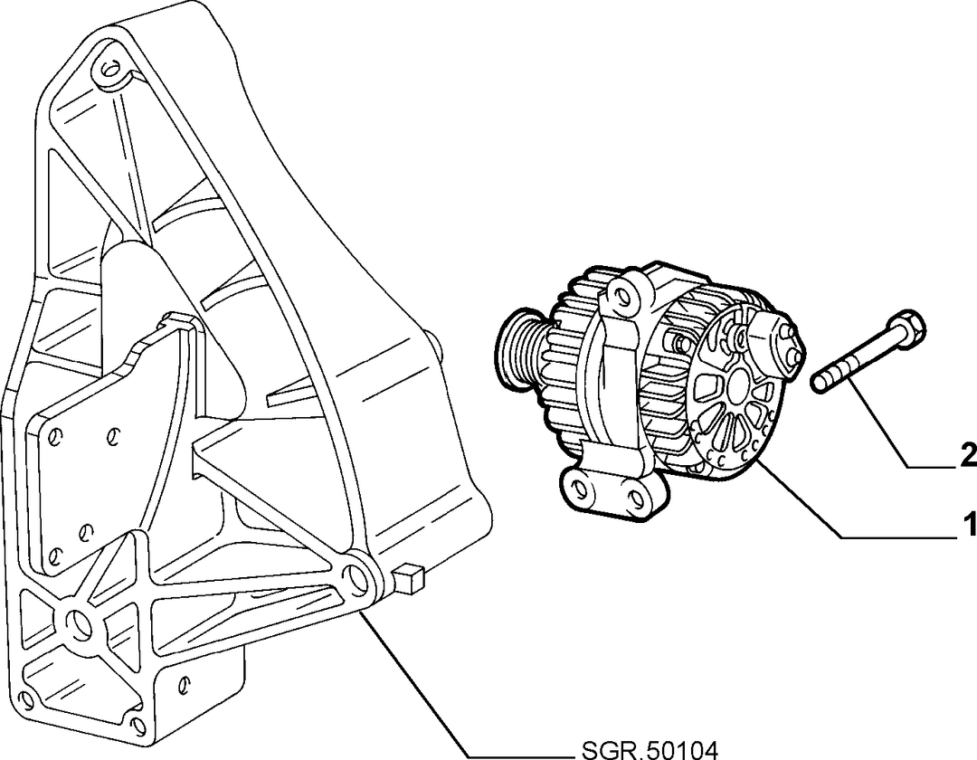 ALTERNATOR AND MOUNTING 8