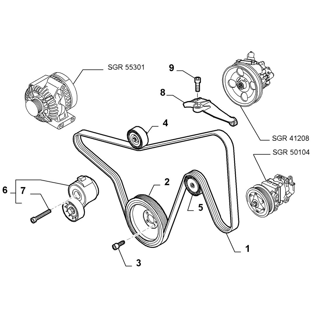 VARIOUS CONTROLS (BELTS AND PULLEYS) 7