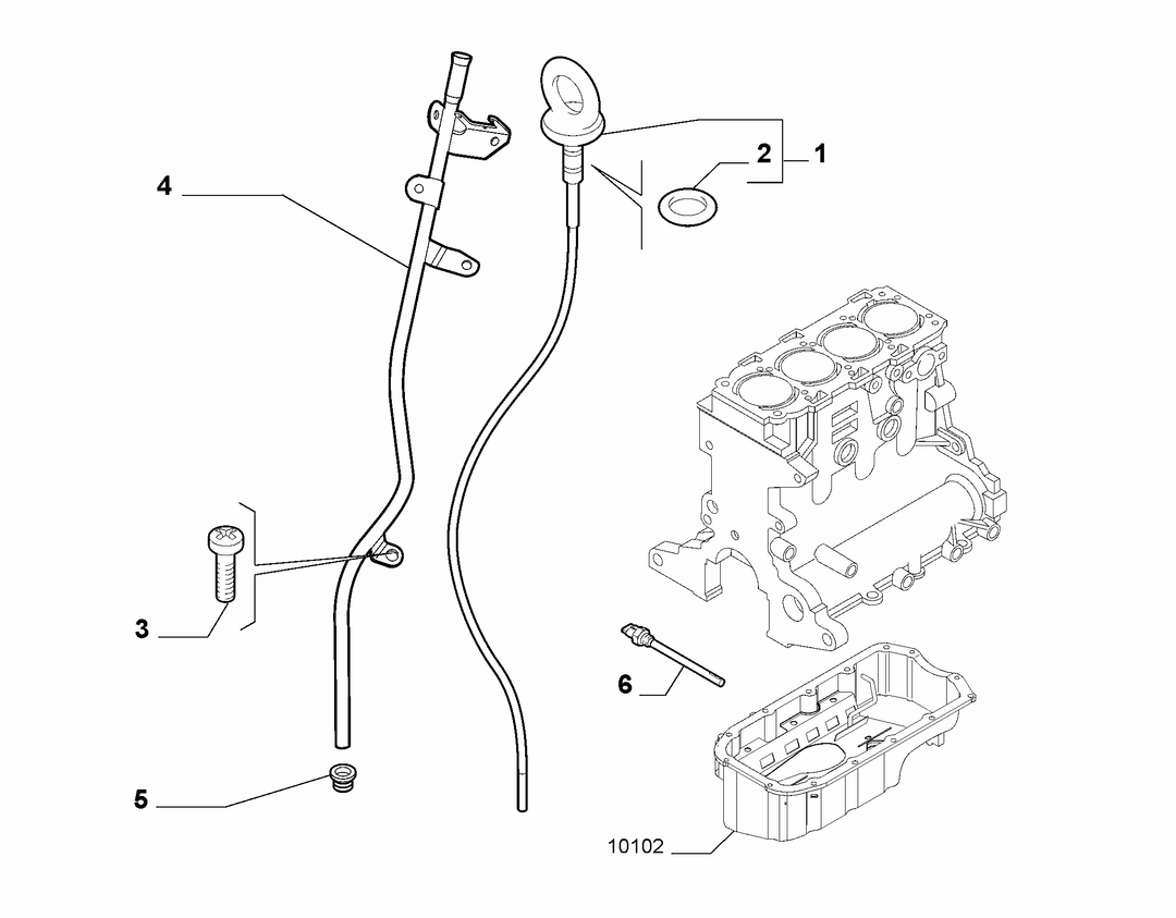 DIP STICK, CAP, TRANSMITTER AND PRESSURE ROD 5