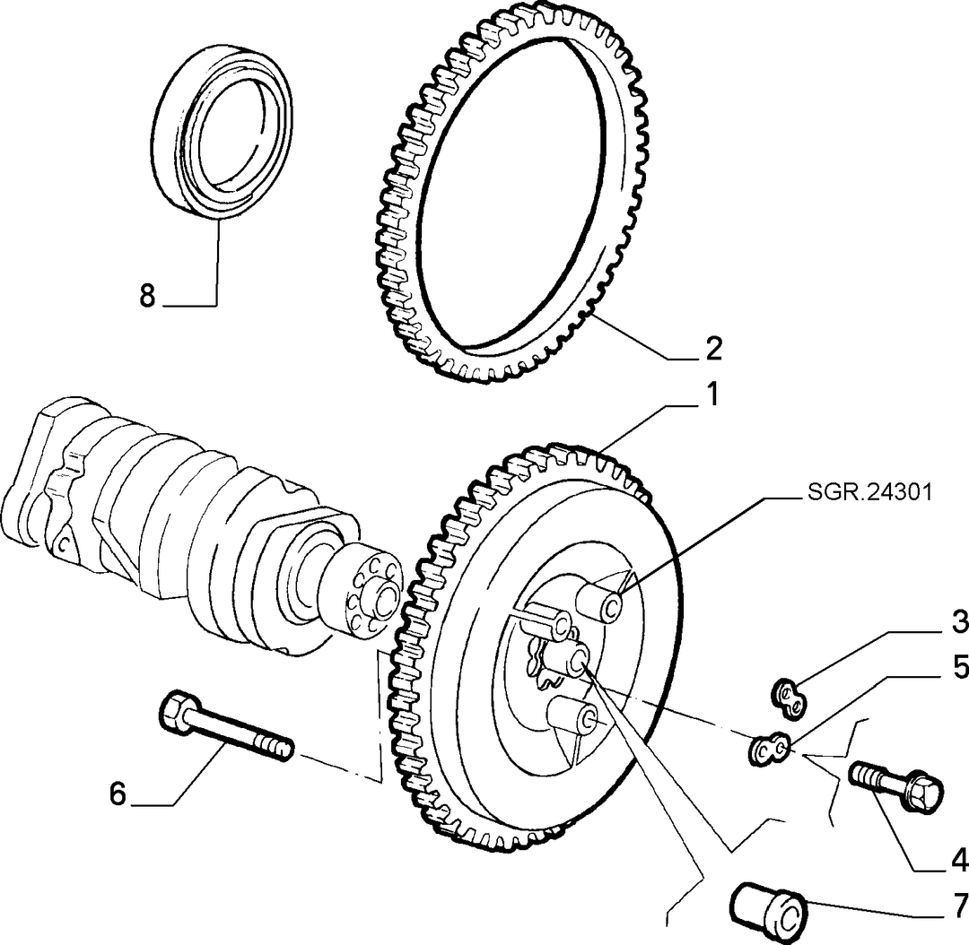CRANKSHAFT AND FLYWHEEL 2