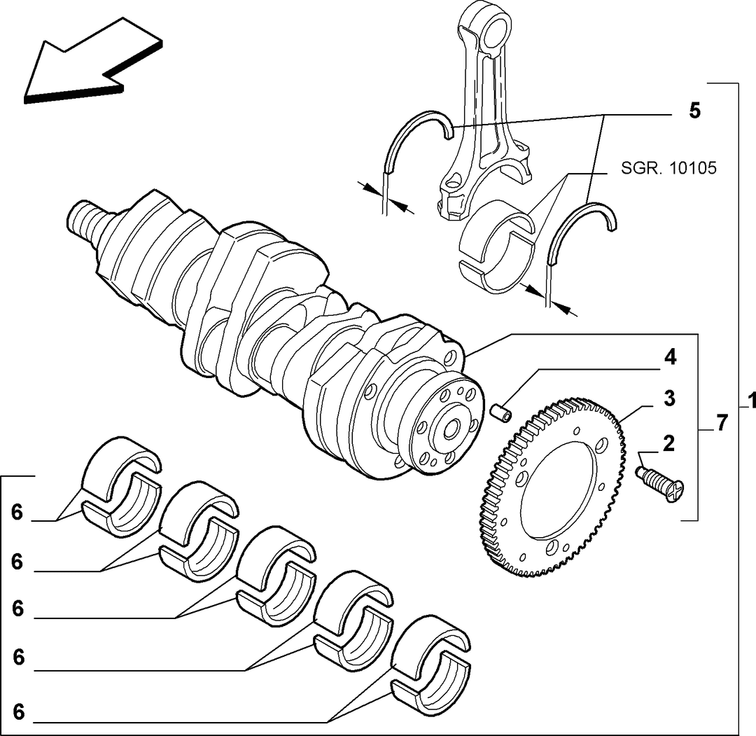CRANKSHAFT AND FLYWHEEL 15