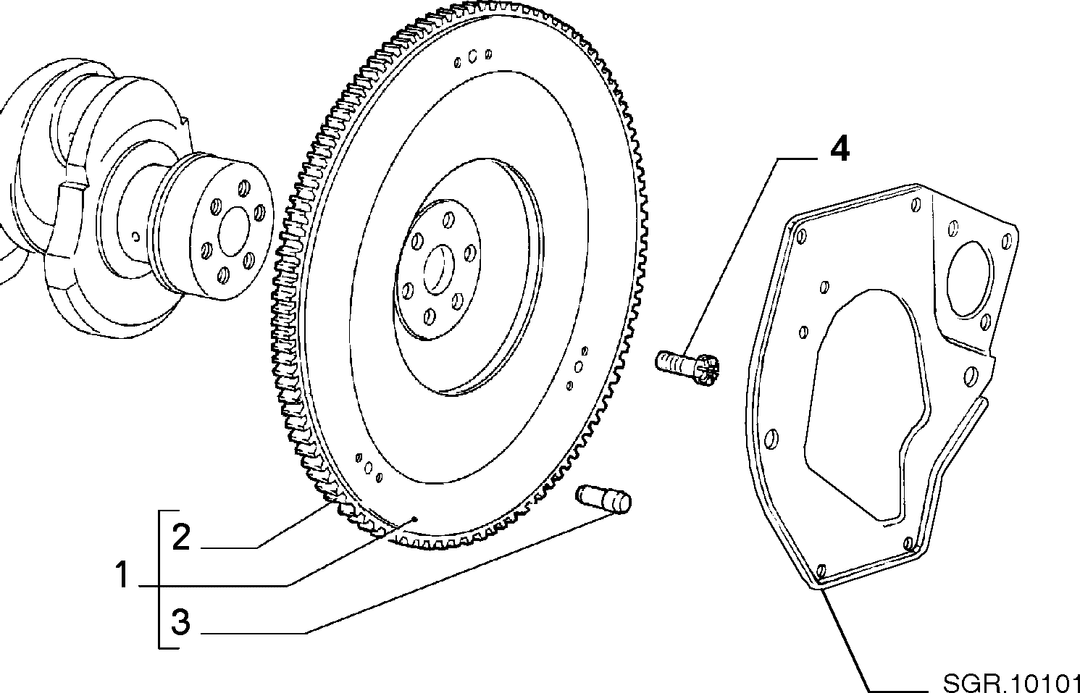 CRANKSHAFT AND FLYWHEEL 2