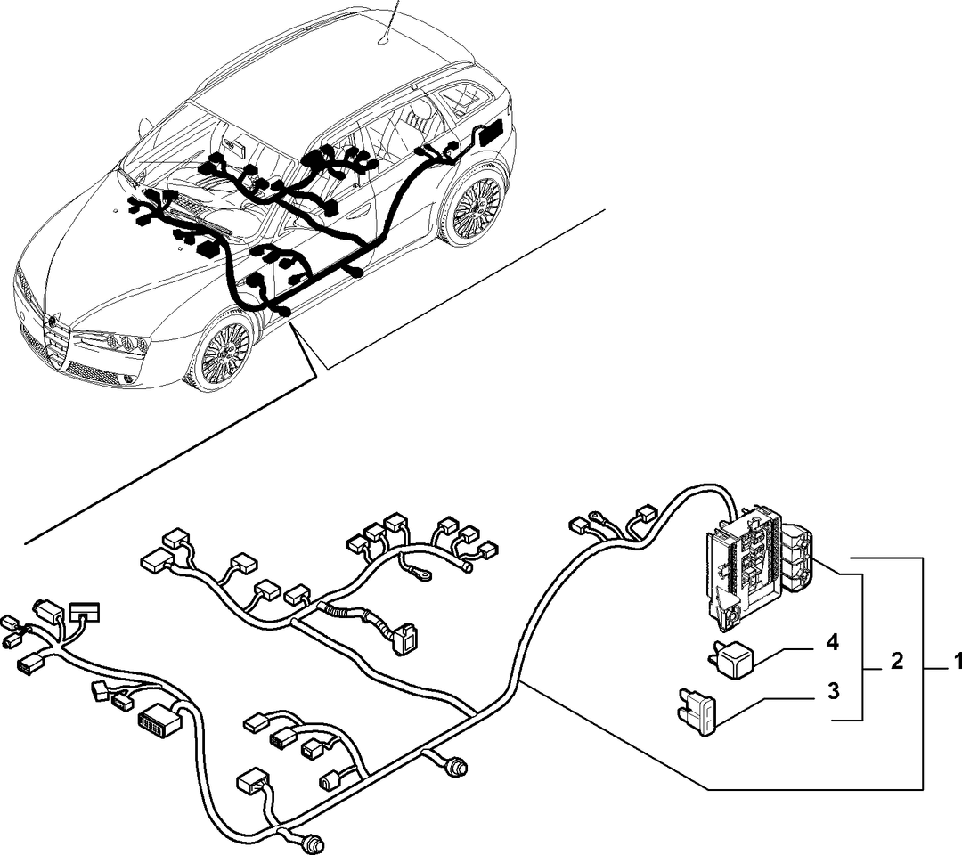 CABLE HARNESS (REAR SEAT) 2