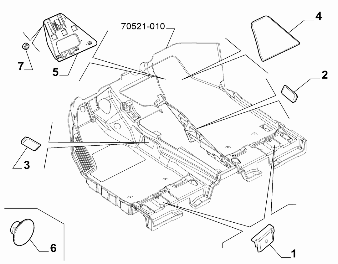 PASSENGER COMPARTMENT MAT FASTENERS AND ACCESSORIES 2