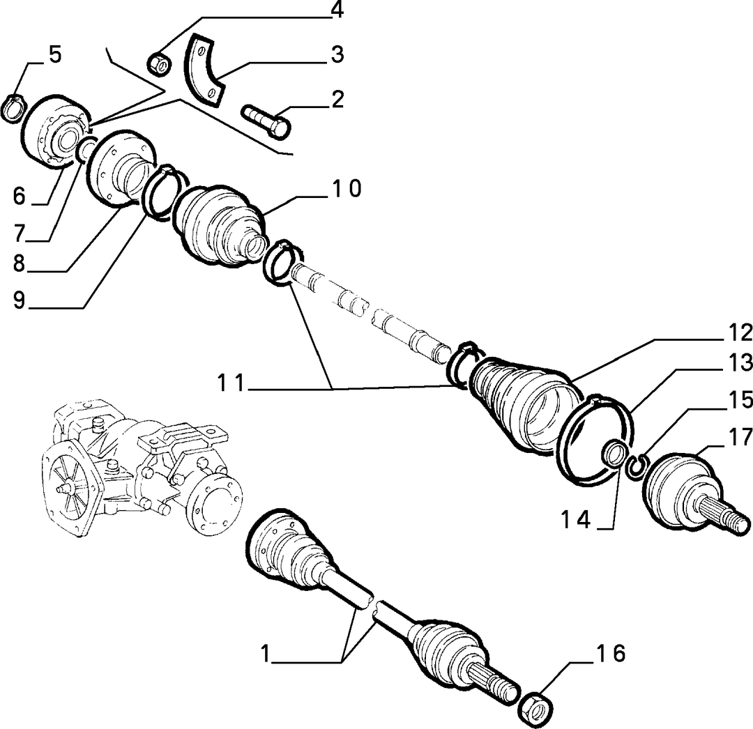 REAR AXLE SEMI-SHAFT