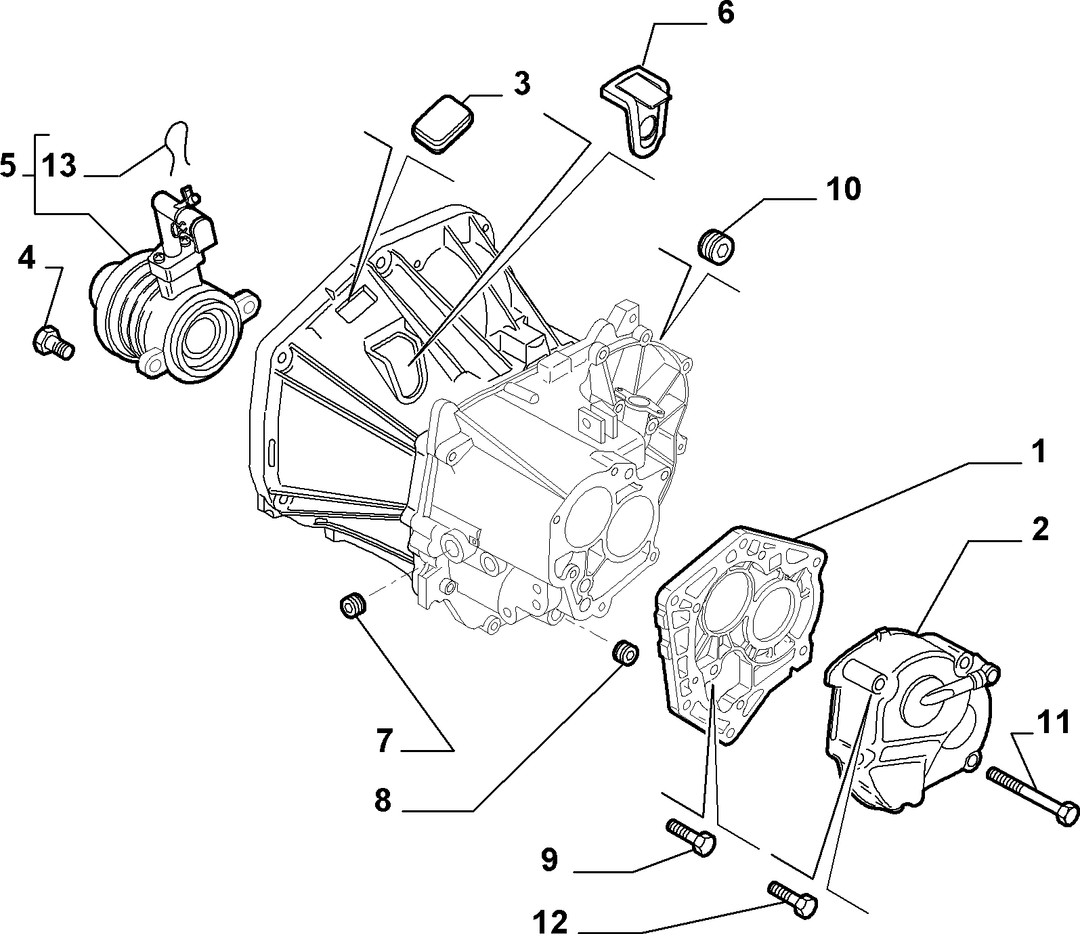 TRANSMISSION AND DIFFERENTIAL UNIT, CASING AND COVERS 2