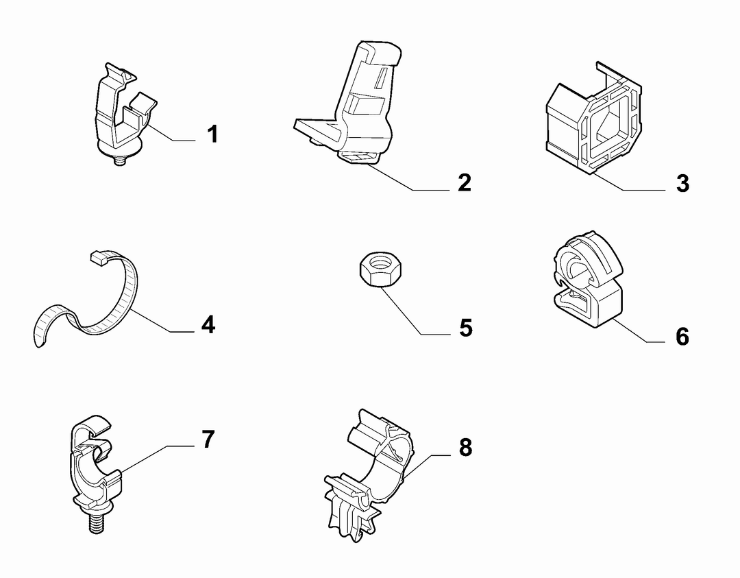DASHBOARD CABLE SET FASTENERS