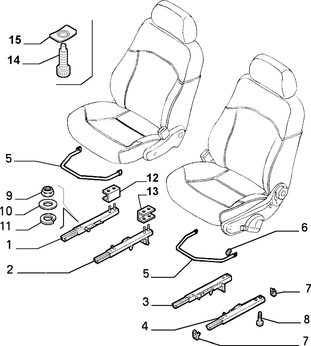 FRONT SEAT RAILS  2