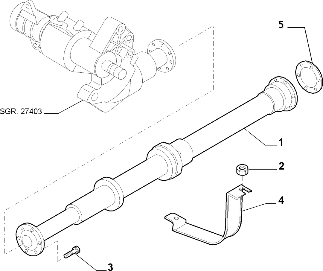 TRANSMISSION-TO-AXLE PROPELLER SHAFT 1