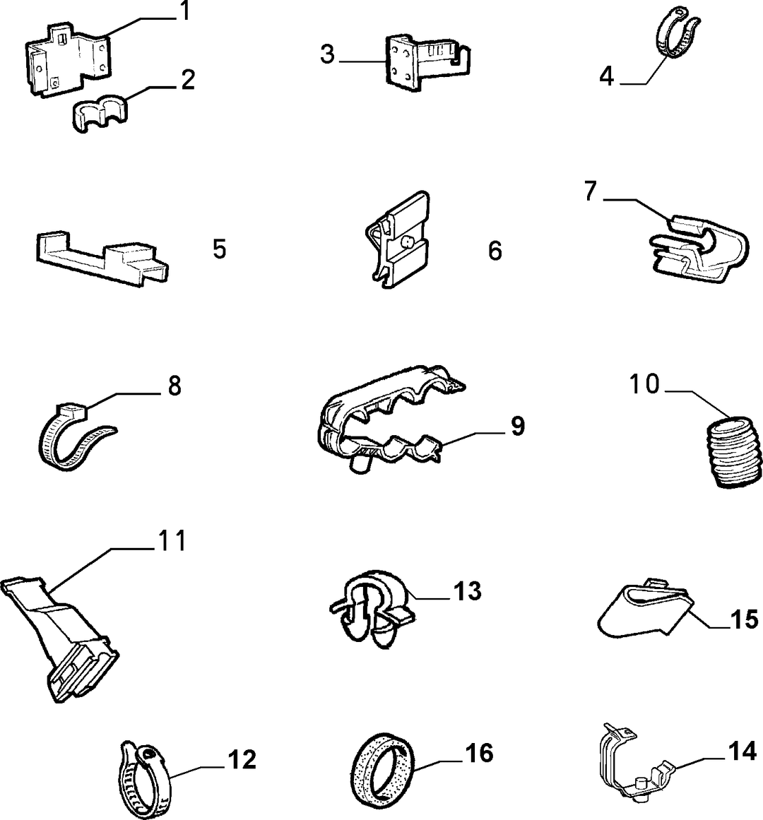 CABLE SET FIXINGS  4