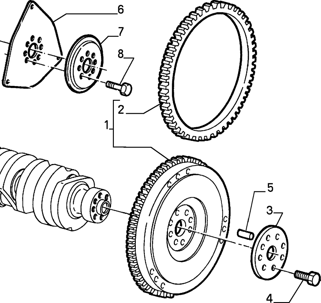 CRANKSHAFT AND FLYWHEEL 4