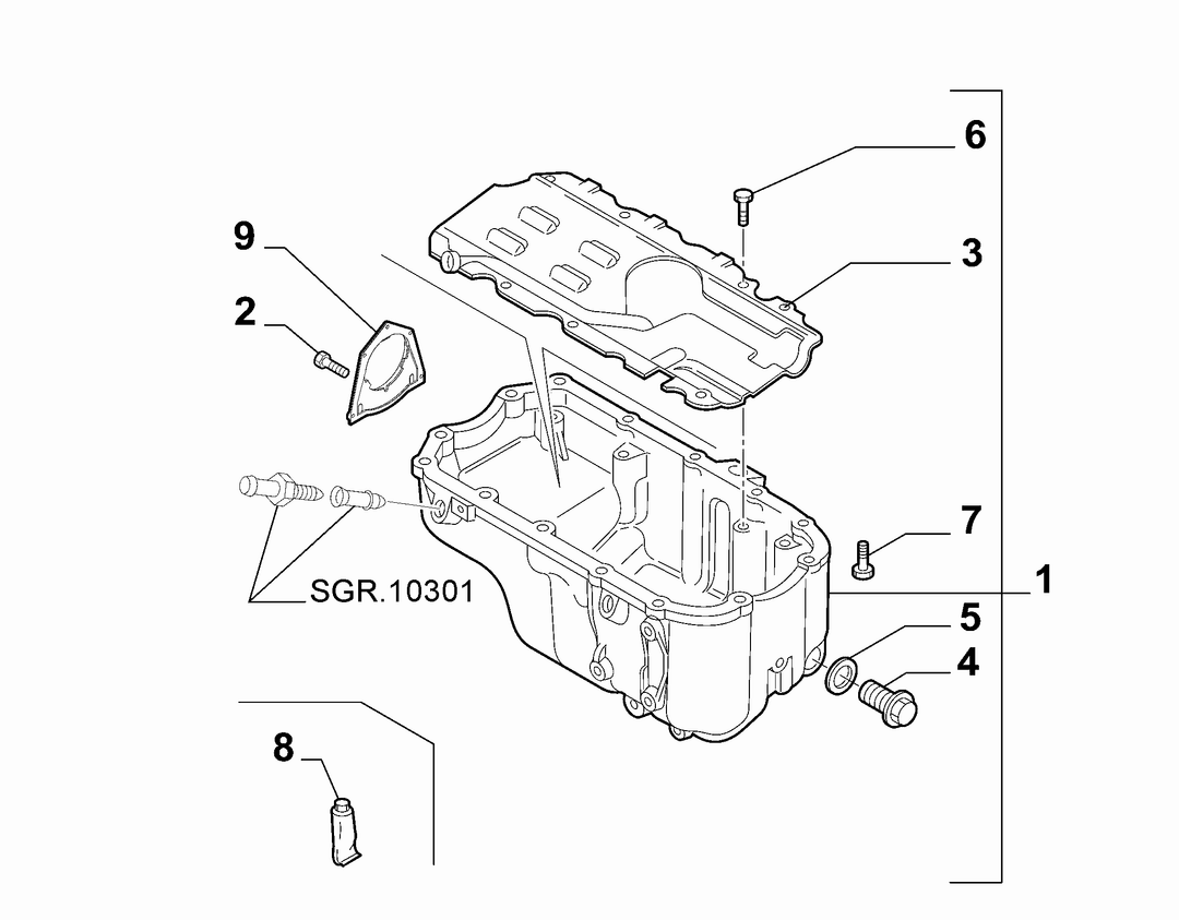 BLOCK SUMP AND COVERS 9