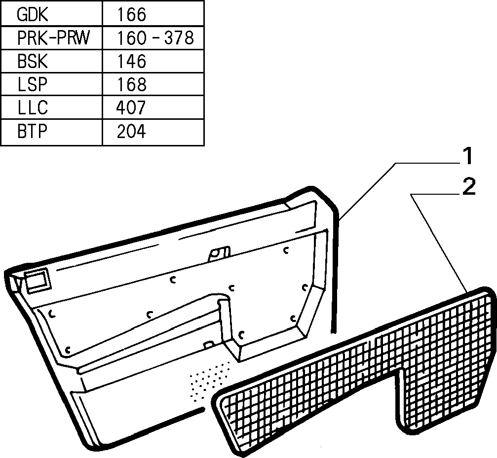 PANELS FOR REAR SIDE DOOR  2
